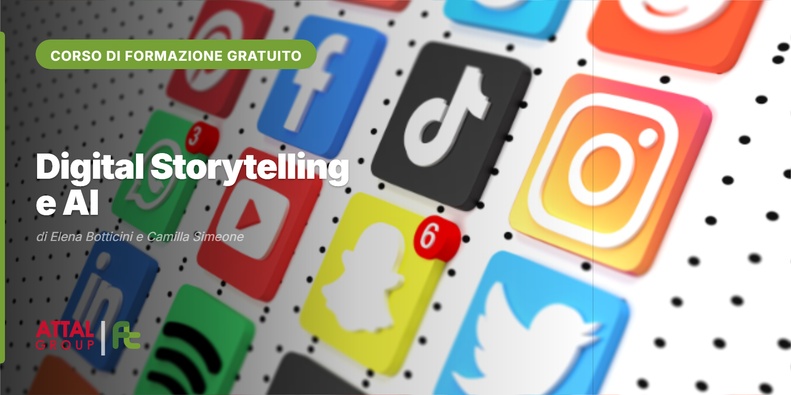 DIGITAL STORYTELLING E AI: UN PERCORSO PRATICO PER ENTRARE NEL MONDO DEL DIGITALE DI ELENA BOTTICINI E CAMILLA SIMEONE 08.30 – 12.30 (ONLINE – ISCRIZIONI APERTE)